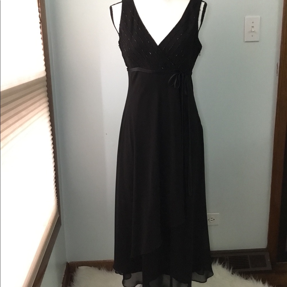 Black midi dress